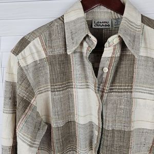 Vintage Lemon Grass Cotton Button Down Shirt